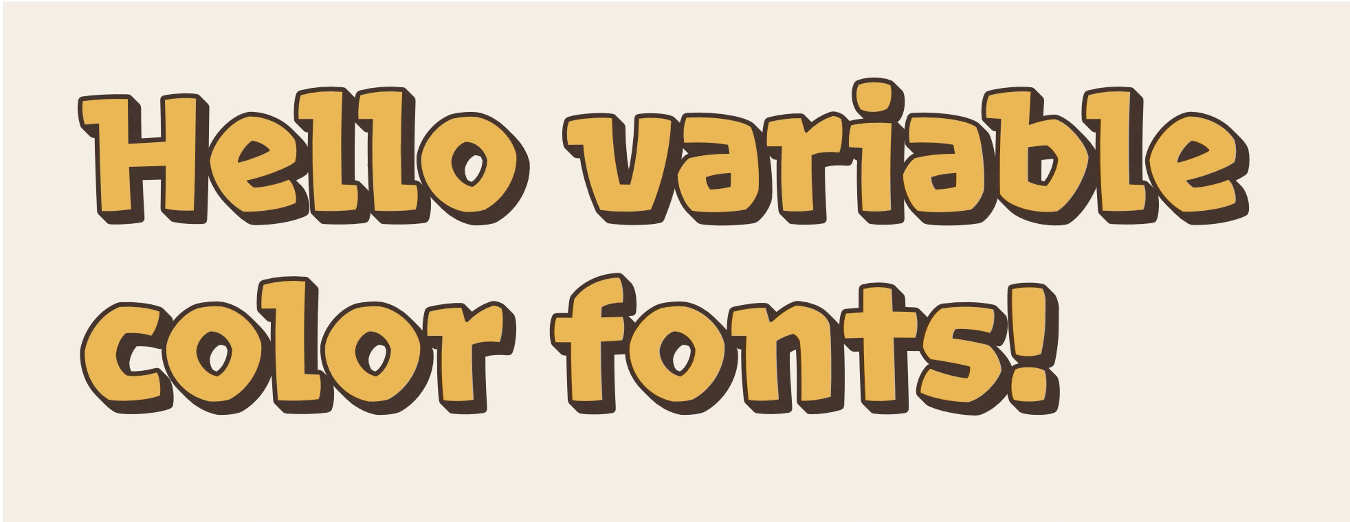 color variable fonts